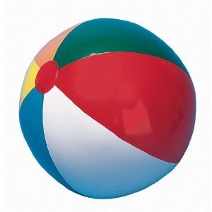 Joes USA 24 inch Multi Colored Beach Ball: Sports