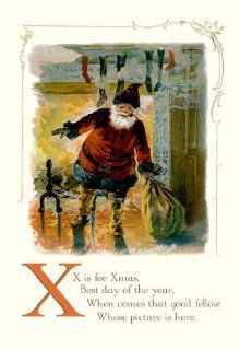 X is for Xmas 12x18 Giclee on canvas