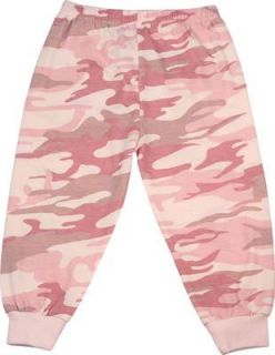 6409 INFANT BABY PINK CAMO PANTS(9 12 MONTHS): Clothing