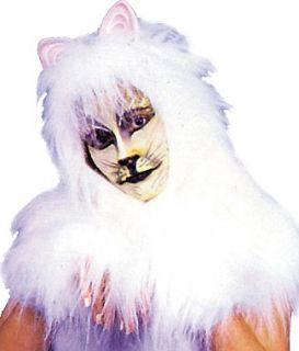 Adult Theatrical White Cat Costume Accessory Kit: Clothing
