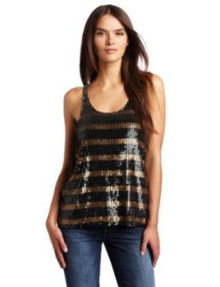 Joes Jeans Womens Ruby Tank Top, Black And Bronze