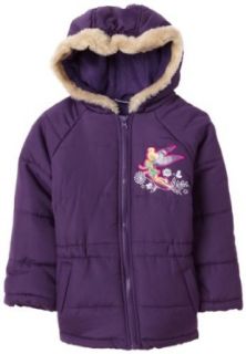 Tinkerbell Girls 4 6x Tinkerbell Coat Furhood, Purple, 4