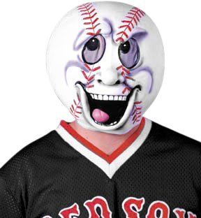 Adults Baseball Face Costume Mask: Clothing