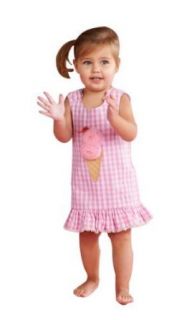 Girls Ice Cream Pom Pom Baby Birthday Dress (12 18 Months): Clothing