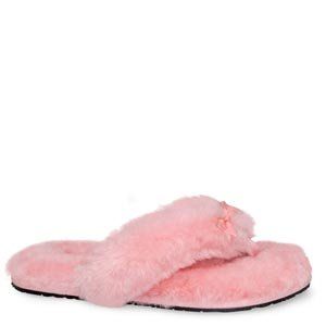 Kids Fluff Flop Baby Pink Size 4 Ugg Thong Slipper: Shoes