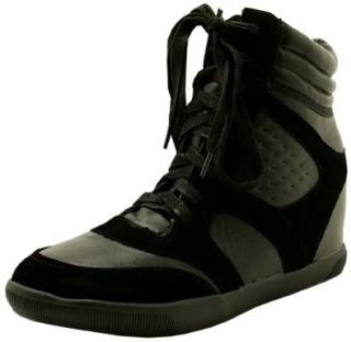 Buy Macy Flat Hi Top Lace Up Sneaker Trainer Hidden Wedge Pumps: Shoes