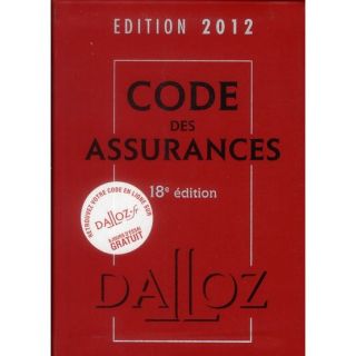 Code des assurances (édition 2012)   Achat / Vente livre Collectif