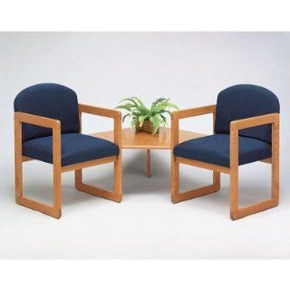 Classic Two Chairs with Connecting Corner Table Casters