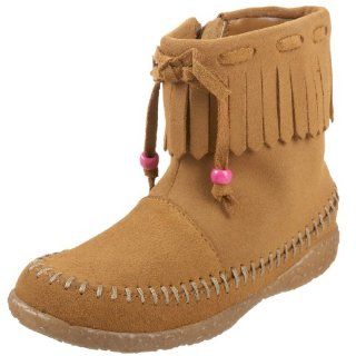 /Little Kid Teepee Fringe Bootie,Tan Suede,7 M US Toddler Shoes
