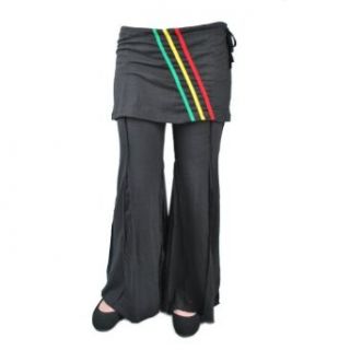 Silly yogi Pants with attached skirt Black One size