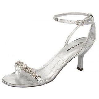  Top Moda Womens Yoyo 24 Silver Rhinestone Evening Shoes Shoes