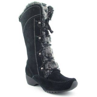  London Fog Lana Womens SZ 8.5 Black Boots Calf Shoes: Shoes