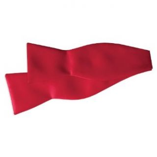 Red Silk Self Tie Bow Tie Clothing