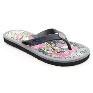 Womens Beachcomber Flip Flop,Black/Turquoise 19SBC106W,5 M US Shoes