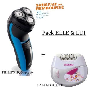 BABYLISS G381E + PHILIPS HQ6940/16   Achat / Vente Pack Rasage