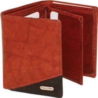 100% Leather Tri fold Mens Wallet Red #FN1107_RED