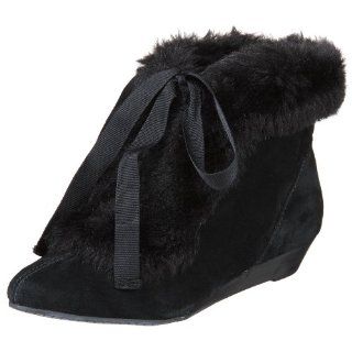  Lovely People Womens Finley Faux Fur Boot,Black,6.5 M US: Shoes