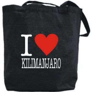 Canvas Tote Bag Black  Love Classic Kilimanjaro