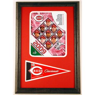 2009 Cincinnati Reds 12x18 Print with Mini Pennant