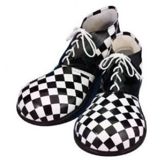  Checkerboard Large Clown (B/W) Adult Shoes One Size Clothing