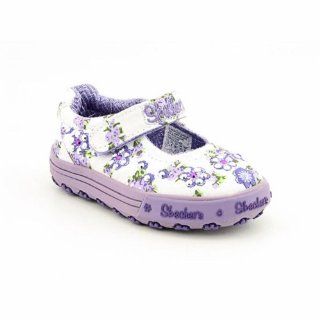By Skechers Lily Loo Infant Baby Girls Size 5 White Flats Shoes: Shoes
