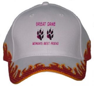 GREAT DANE WOMANS BEST FRIEND Orange Flame Hat / Baseball