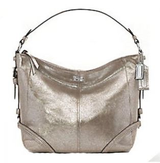 Metallic Leather Carly Hobo Shoulder Bag Purse 19397 Shimmer Shoes