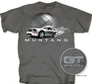 Ford Mustang T shirt   Smokin GT Charcoal Adult Tee Shirt