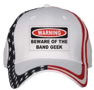 WARNING BEWARE OF THE BAND GEEK USA Flag Hat / Baseball