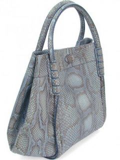 Tods Handbag   Pale Blue Python Shade Shopping Bag
