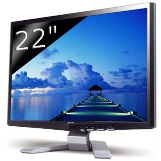 Ecran plat LCD 22 16/10ème avec dalle brillante   Résolution 1680 x