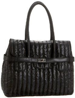 by Sondra Roberts Quilted AC22218 Satchel,Black,one size Shoes