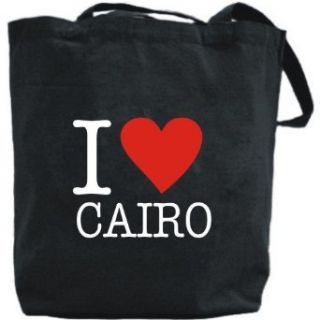 Canvas Tote Bag Black  Love Classic Cairo  Egypt City