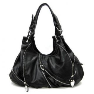 Kate Hill Shayna Zipper Handbag (Black) Clothing