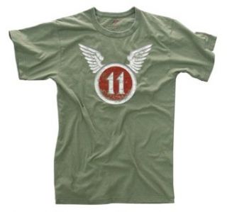 MILITARY GEAR   11TH AIRBORNE   Green Vintage Distressed T