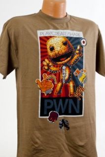 Little Big Planet Sackboy T Shirt   Small, Brown: Clothing