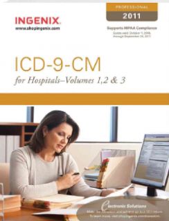 ICD 9 CM 2011 Professional for Hospitals Volumes 1,2, & 3 (Paperback