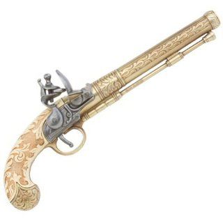 18th Century Belgian Flintlock Pistol with Engraved Brass