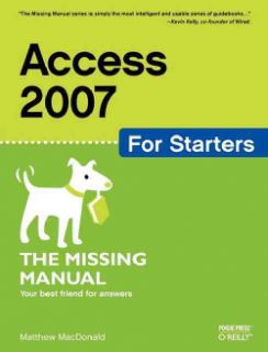 Access 2007 for Starters The Missing Manual (Paperback) Today $14.97