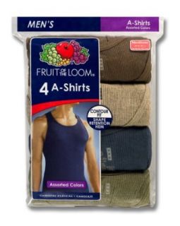 Fruit Of The Loom Mens 4 Pack Color A Shirt: Clothing
