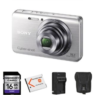 Sony Cyber Shot DSC W650 16.1MP Digital Camera with 16GB Bundle