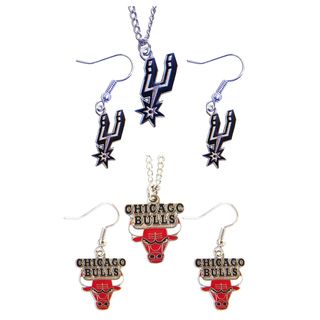 Aminco NBA Necklace and Dangle Earring Charm Set
