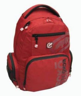Ecko Luggage Filler Up Backpack, Red, 18x12x6.5 Inch