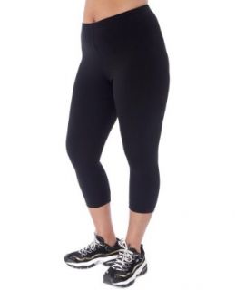Danskin Womens Plus Size Supplex Capri Legging,Black,3x