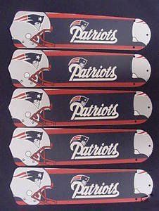 Patriots Football 52 In. Ceiling Fan Blades OnlY