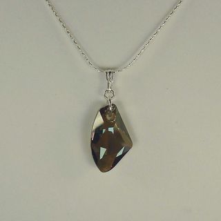 Jewelry by Dawn Sterling Silver Small Bronze Galactic Crystal Necklace