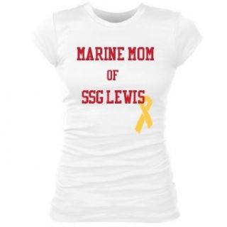 Marine Mom Custom Junior Fit Sheer Longer Crew Neck T