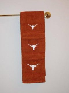 Texas Longhorns Embroidered Bath Towel Set   100% Cotton