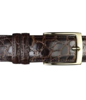 Signature Gold Genuine Alligator Belt (BROWN, 30