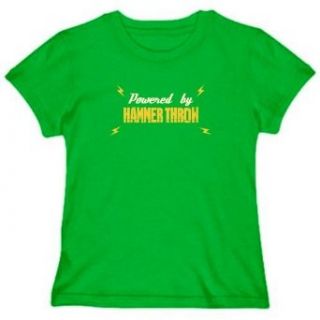 POWERED BY Hammer Throw Sports Womens T Shirt (Green